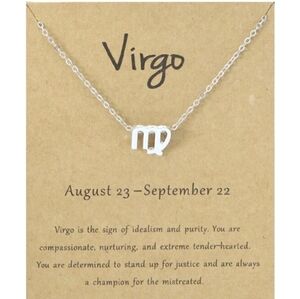 Silver Virgo Zodiac Necklace